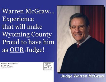 Warren McGraw... Experience that will make Wyoming County Proud ...