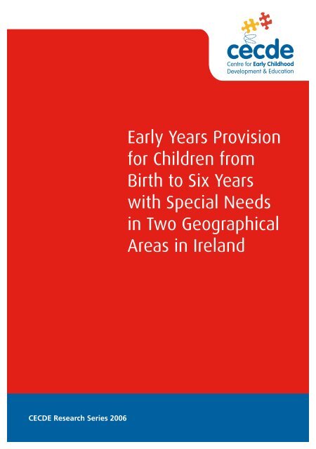 Early Years Provision - Centre for Early Childhood Development ...