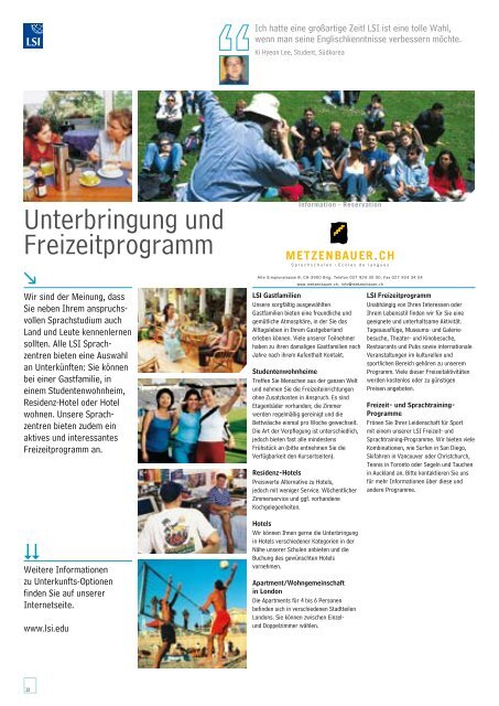Sprachen Lernen und Erleben - Metzenbauer & Co.