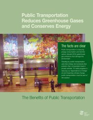 Public Transportation Reduces Greenhouse Gases and Conserves ...