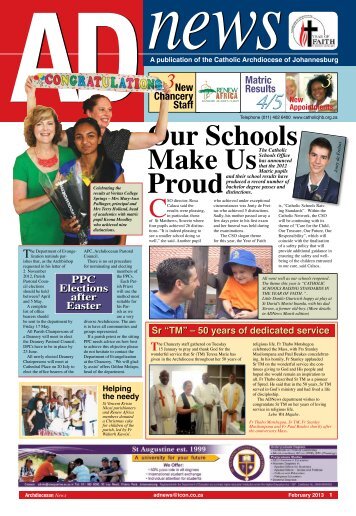 Our Schools Make Us Proud - Archdiocese of Johannesburg