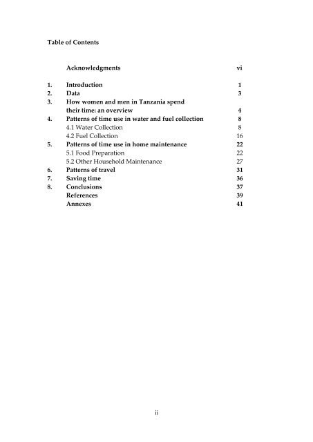 Patterns of time use in Tanzania: how to make public investment in ...