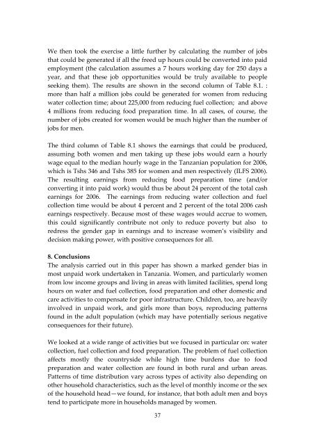 Patterns of time use in Tanzania: how to make public investment in ...