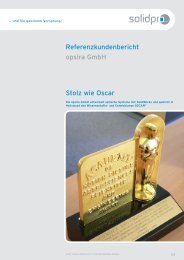 Referenzkundenbericht opsira GmbH Stolz wie Oscar - Solidpro