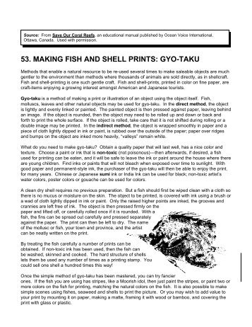 MAKING FISH AND SHELL PRINTS: GYO-TAKU