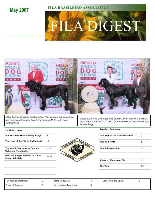 FILA DIGEST - Fila Brasileiro Association