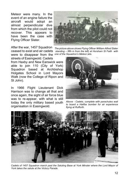 The History of Easingwold Air Cadets - Central & East Yorkshire ...