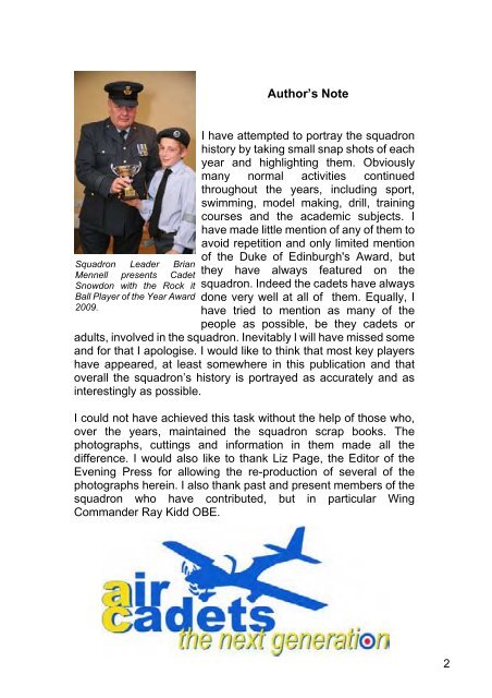 The History of Easingwold Air Cadets - Central & East Yorkshire ...