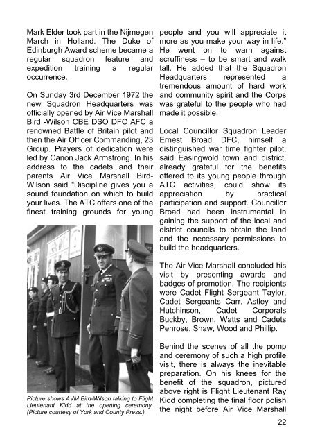 The History of Easingwold Air Cadets - Central & East Yorkshire ...