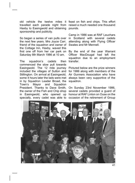 The History of Easingwold Air Cadets - Central & East Yorkshire ...