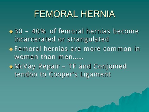 The Abdominal Wall And Hernias