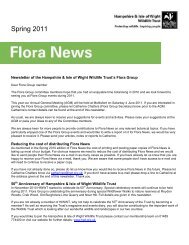 Spring 2011 Flora News - Hants Plants