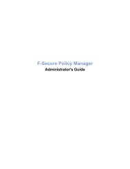 F-Secure Policy Manager