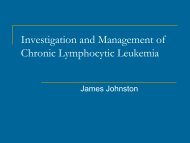 Investigation and Management of Chronic Lymphocytic Leukemia