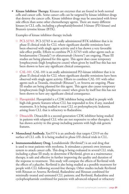 Chronic Lymphocytic Leukemia - The Leukemia & Lymphoma Society