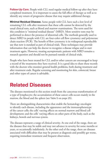 Chronic Lymphocytic Leukemia - The Leukemia & Lymphoma Society