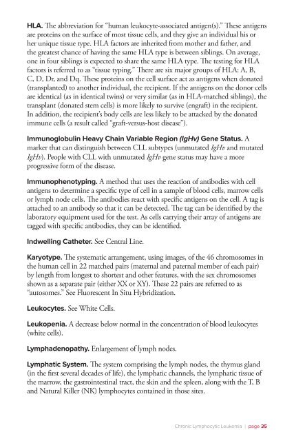 Chronic Lymphocytic Leukemia - The Leukemia & Lymphoma Society