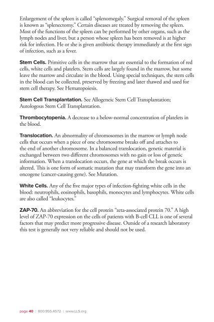 Chronic Lymphocytic Leukemia - The Leukemia & Lymphoma Society