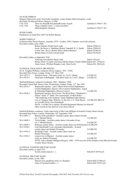 Discography section 17: N, O, P, Q (PDF - National Library of Scotland