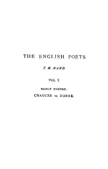 THE ENGLISH POETS