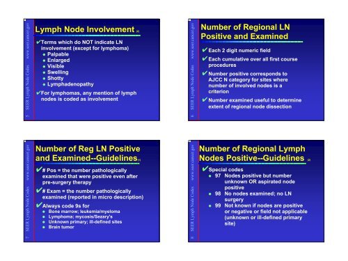 SEER Lymph Node Fields