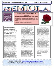 ST GEORGE'S SINGERS NEWSLETTER Issue 21 ... - take2theweb