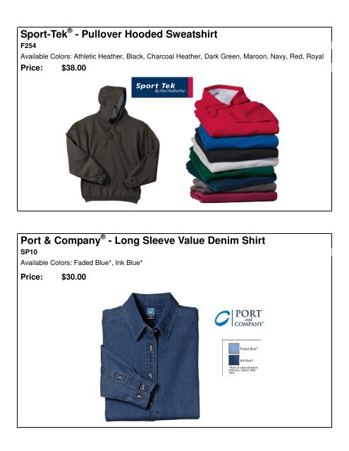 Sport-Tek - Pullover Hooded Sweatshirt Port & Company - Long ...