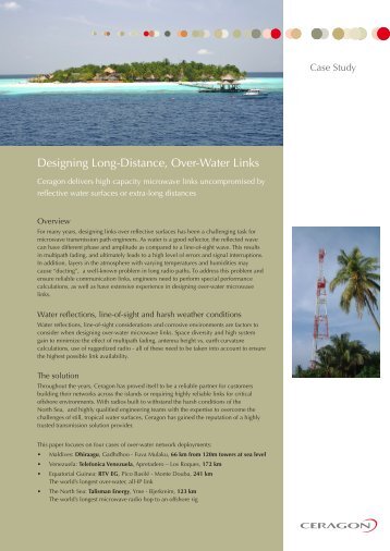 Designing Long-Distance, Over-Water Links - Ceragon