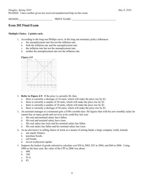 Econ 202 Final Exam