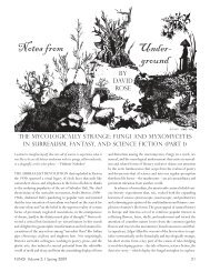 Notes from Under- ground - FUNGI Magazine