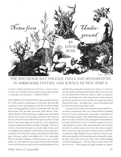 Notes from Under- ground - FUNGI Magazine