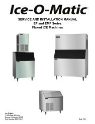 SERVICE AND INSTALLATION MANUAL EF and EMF ... - Ice-O-Matic