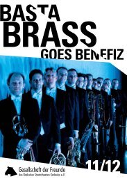 BASTA BRASS GOES BENEFIZ - Badisches Staatstheater Karlsruhe