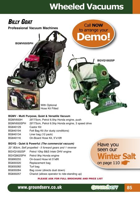 PRODUCT CATALOGUE Tel: 0208 641 7979 - Groundserv.co.uk