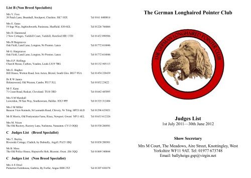 german longhaired pointer club