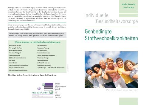 Genbedingte Stoffwechselkrankheiten