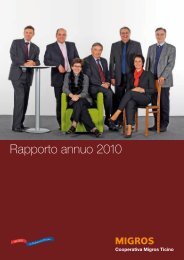 Rapporto annuo 2010 - Migros Ticino