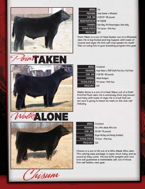 CALL TO ORDER! 937-508-5719 • 937-869 ... - Show Steers .com