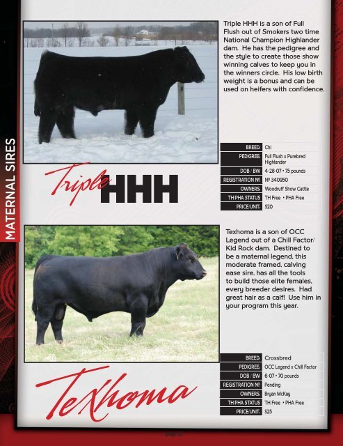 CALL TO ORDER! 937-508-5719 • 937-869 ... - Show Steers .com