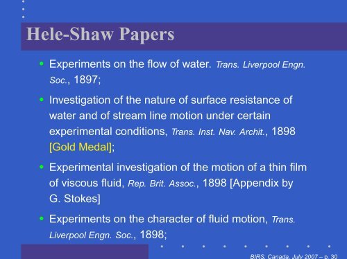 Hele-Shaw Flows: Historical Overview