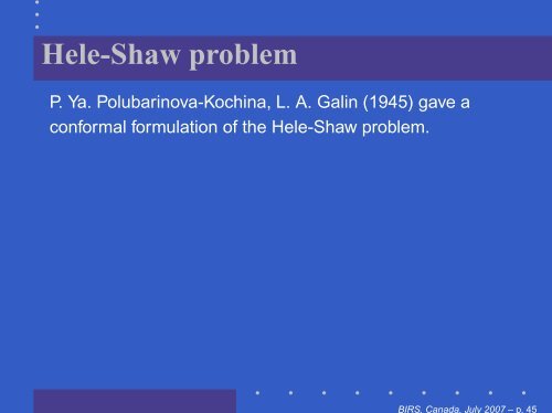 Hele-Shaw Flows: Historical Overview