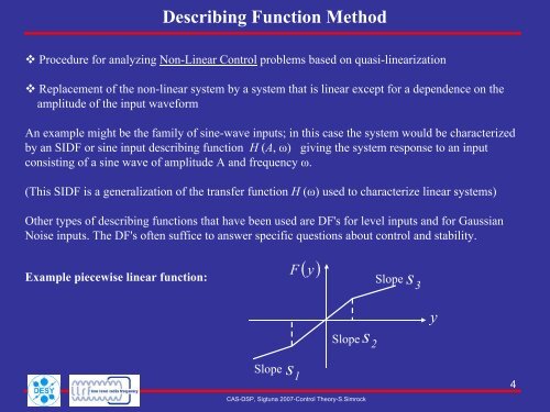 Properties of Non-Linear Systems