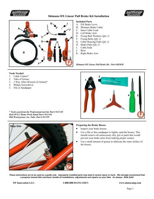 Dans comp sales bike parts