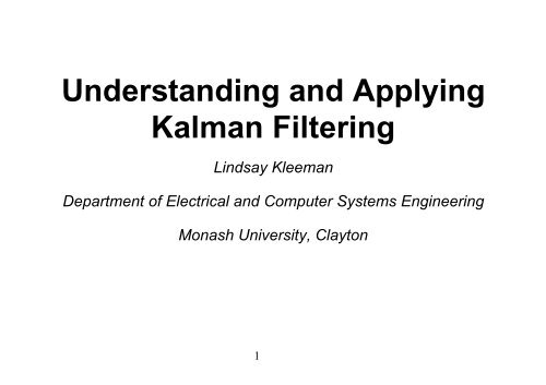 Kalman Filtering Tutorial