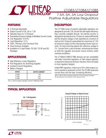 LT1083/LT1084/LT1085 - Linear Technology