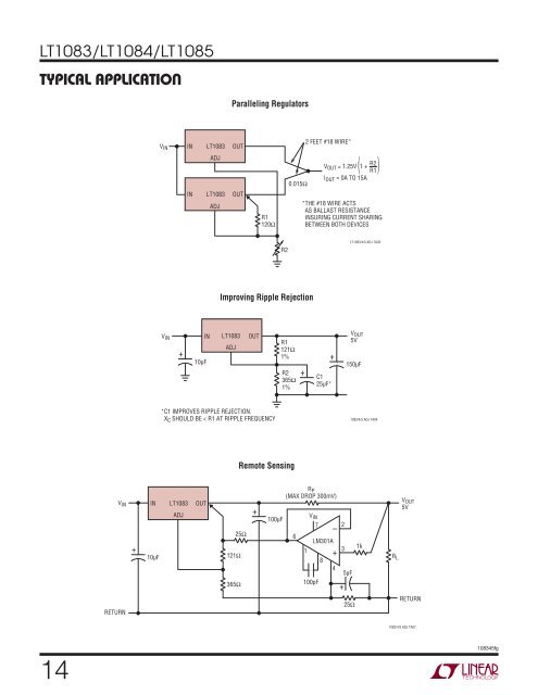 LT1083/LT1084/LT1085 - Linear Technology