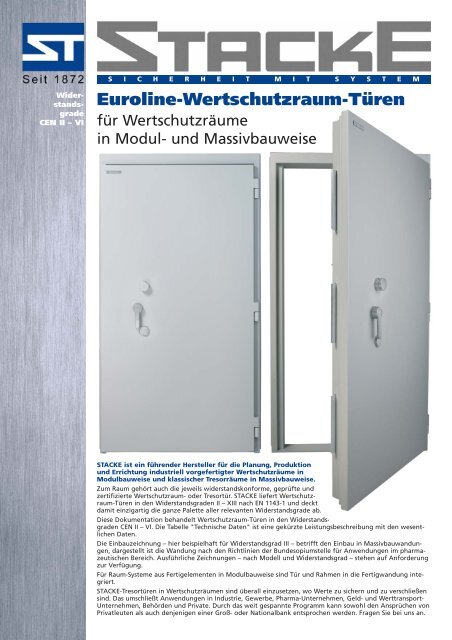 Euroline-Wertschutzraum-Türen Wider - Stacke