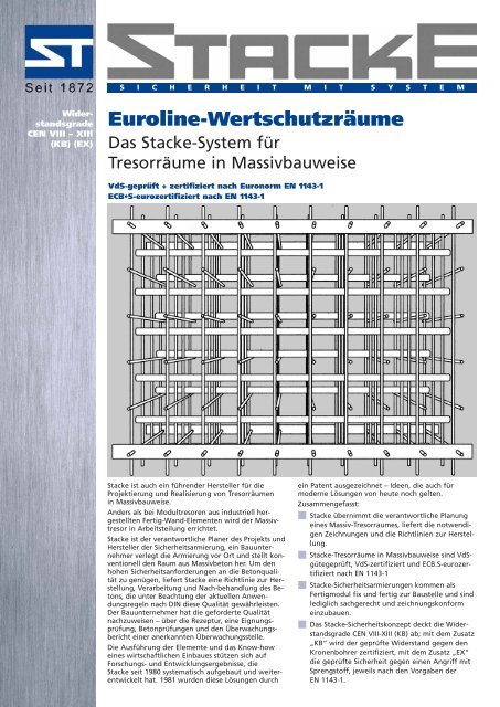 Euroline-Wertschutzräume - Stacke