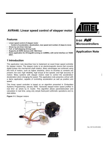 AVR446: Linear speed control of stepper motor - Atmel Corporation