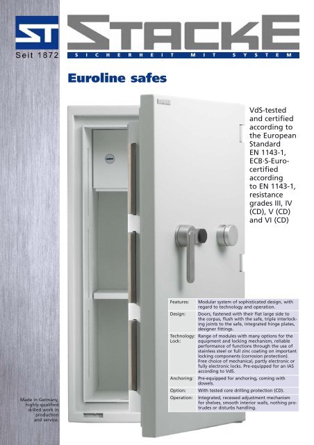 Euroline safes Resistance - Stacke